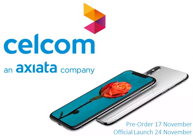 Apple iPhone X pre-order available from Celcom on 17 November 2017