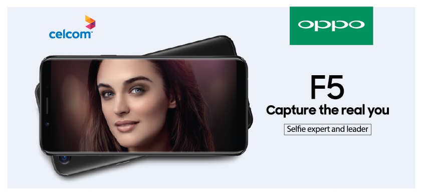 You can get an OPPO F5 for free with Celcom FIRST Platinum Plus plan