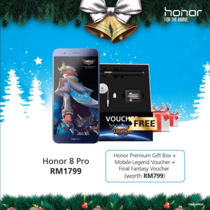 Voldoen Luchtvaart PapoeaNieuwGuinea Celebrate Christmas with honor Malaysia's honor 8 Pro for RM1799 + freebies  | TechNave