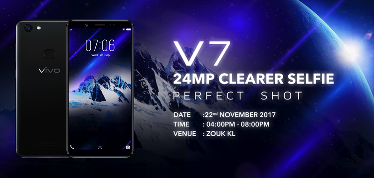 vivo V7 to be revealed officially on 22 November 2017 in Malaysia