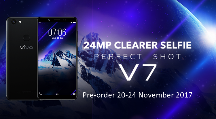 vivo V7 pre-order starts today until 24 November 2017 + RM100 rebate and a mystery gift