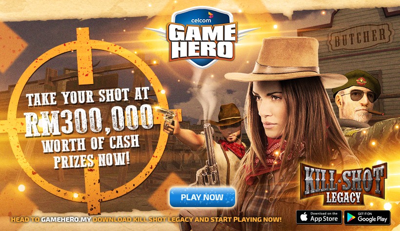 RM300,000 cash prizes on the line from Celcom Game Hero - Kill Shot Legacy tournament