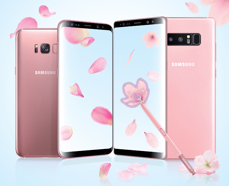 Samsung Galaxy Note 8, S8 and S8+ are now available in pink