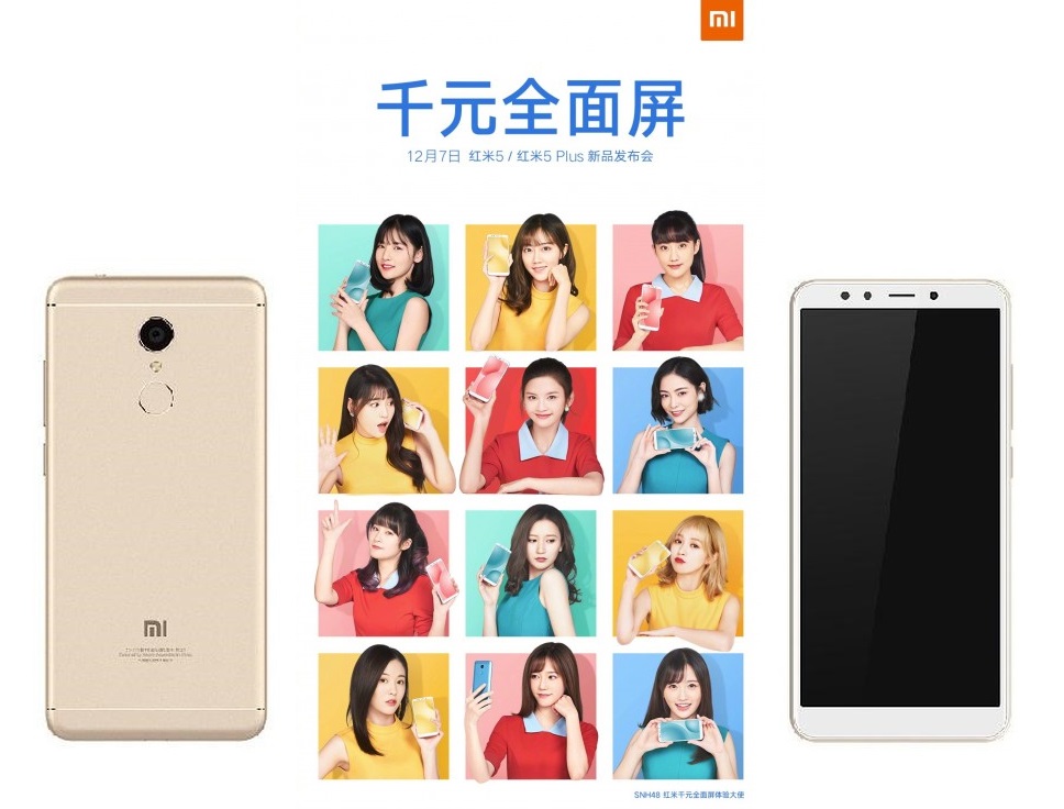 Xiaomi Redmi 5 and Redmi 5 Plus to be revealed on 7 December 2017, could start from ~RM618