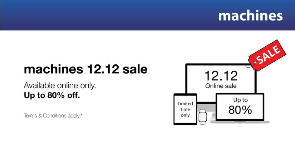 Machines Sdn Bhd to host its first ever 12.12 online sale with discounts up to 80%