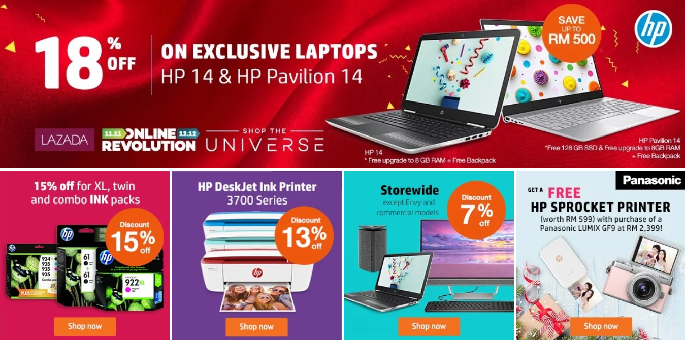 HP laptop models discount up to RM500 on Lazada’s 12.12 Online Revolution sale