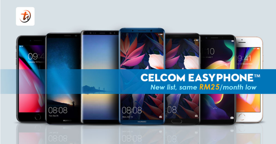 Celcom EasyPhone list updated with Apple iPhone 8 series, Huawei Mate 10 series, Samsung Galaxy Note8 and more
