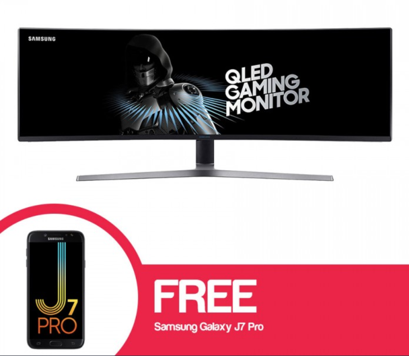 Get a free Samsung Galaxy J7 Pro from purchasing a 49-inch QLED gaming monitor
