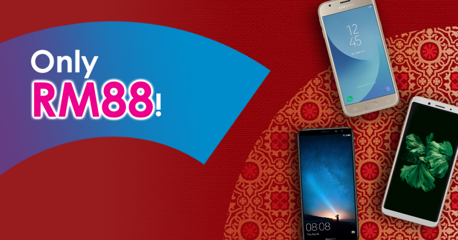 Get the Samsung Galaxy J3, OPPO F5 or the Huawei Nova 2i from only RM88 from Celcom