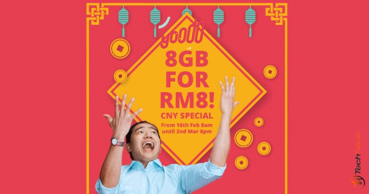 Yoodo is offering 8GB of data for RM8 this CNY, 5GB of data is normally RM30
