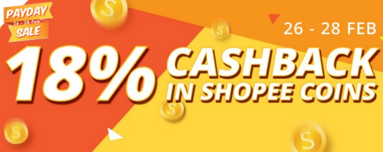 Shopee's PayDay Campaign to offer 18% Cashback from 26 to 28 February and more