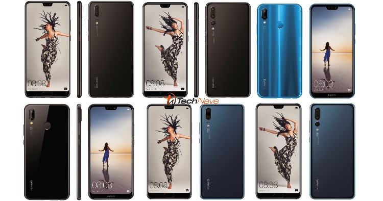 Huawei P20, P20 Lite and P20 Pro press renders leak along with possible prices from ~RM1787?