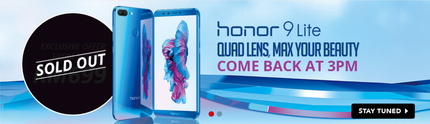 honor 9 Lites' first Shocking Sale campaign sold out, another one coming at 3PM today for RM699