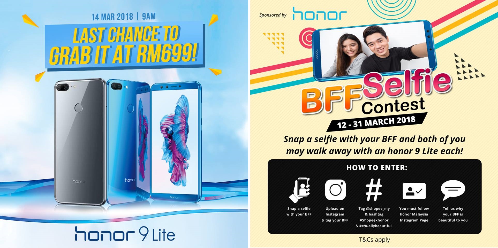 Another honor 9 Lite Shocking Sale promo this Wednesday + New a BFF Selfie Contest to win a free phone