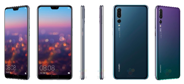 Huawei P20, P20 Lite, and P20 Pro press renders leak -  news