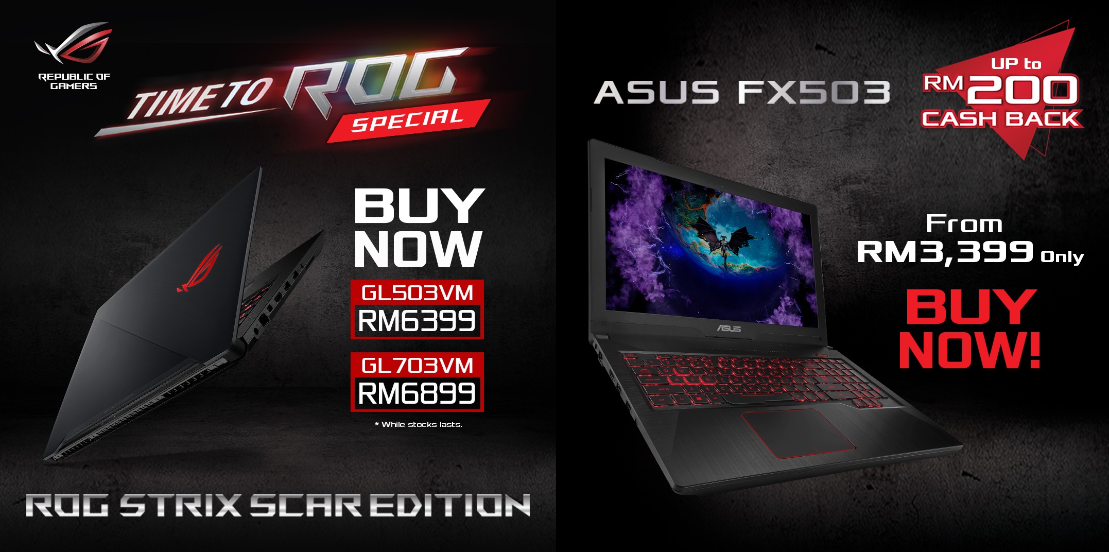 ASUS ROG Strix Scar Edition and FX 503 now discounted, starting price from RM3399 | TechNave