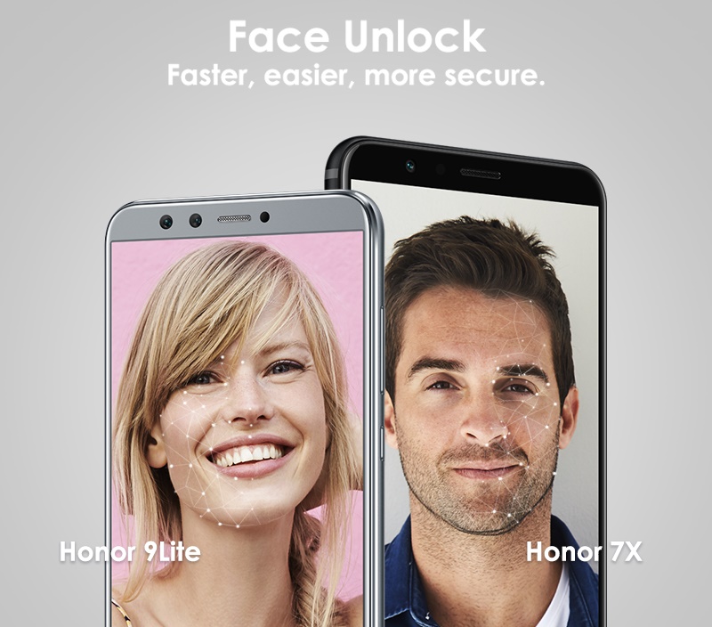 Face Unlock update available for honor 7X and 9 Lite