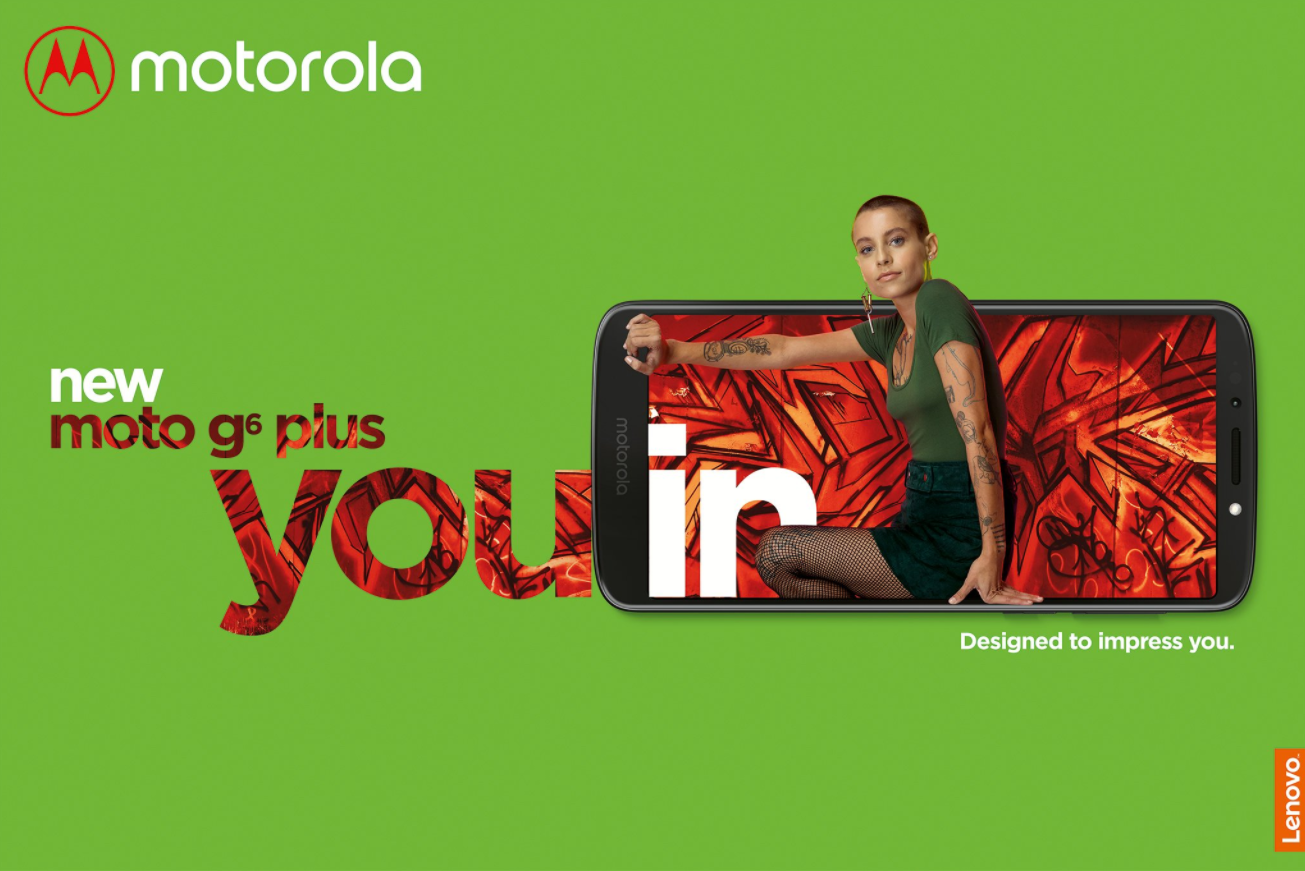 Motorola Moto G6 series marketing materials leak online, showing a brand new front look
