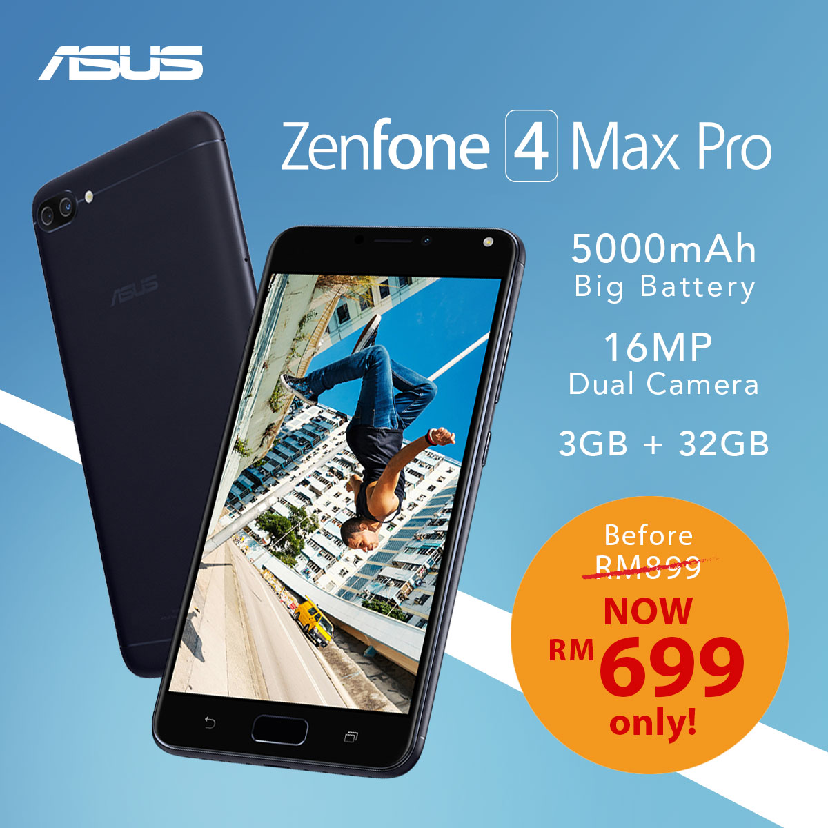 ASUS ZenFone 4 Max Pro is now RM699