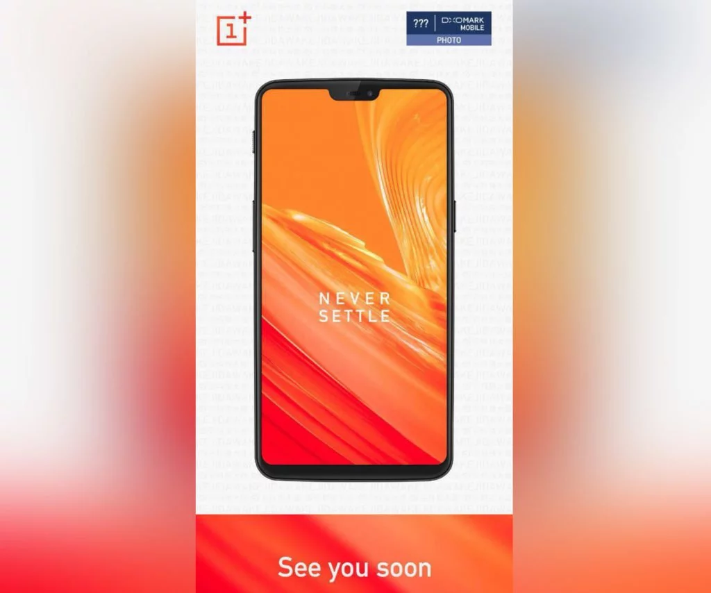 OnePlus 6 full front shot leaked online and scheduled for 5 May 2018 debut
