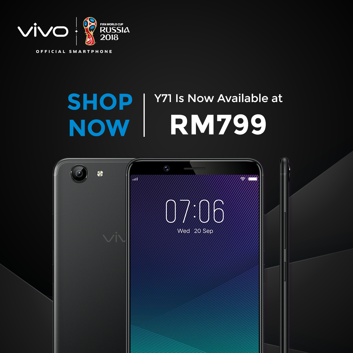 vivo releases Y71 smartphone with 5.99-inch display, 3285mAh battery and more for just RM799