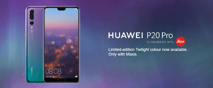 The Huawei P20 Pro Twilight is now available exclusively by Maxis