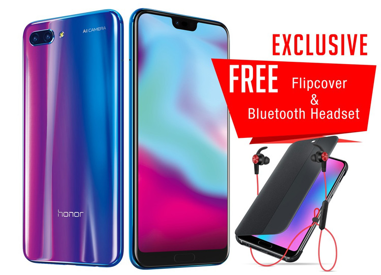 The honor 10 is now available on Vmall and Shopee for RM1599 with RM300 bundle gifts!