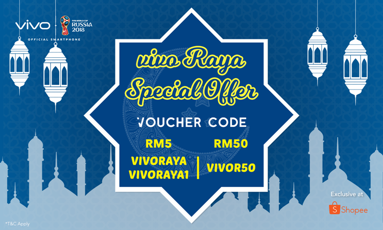 vivo Malaysia giving away free voucher codes with discounts up to RM50