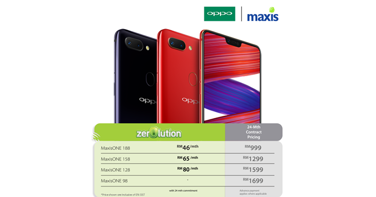 Get the OPPO R15 Pro for RM46 a month with Maxis Zerolution
