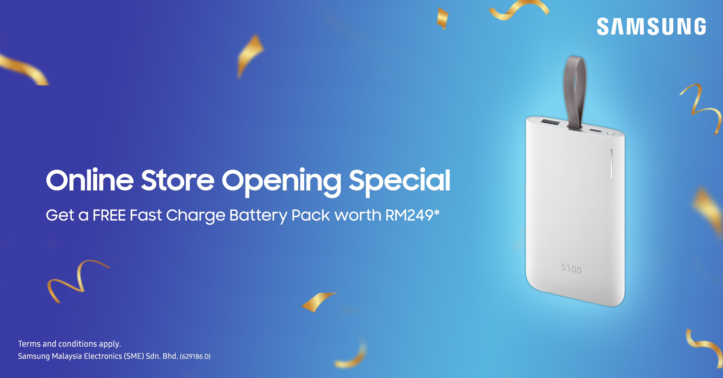 Purchase a Samsung device at their new online store and get a free 5100mAh power bank