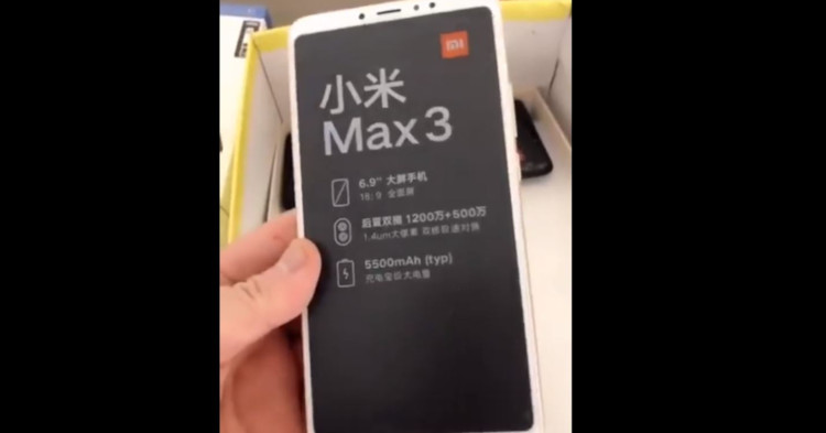 Video of the Xiaomi Mi Max 3 leaked confirming 5500mAh Battery and 6.9-inch display