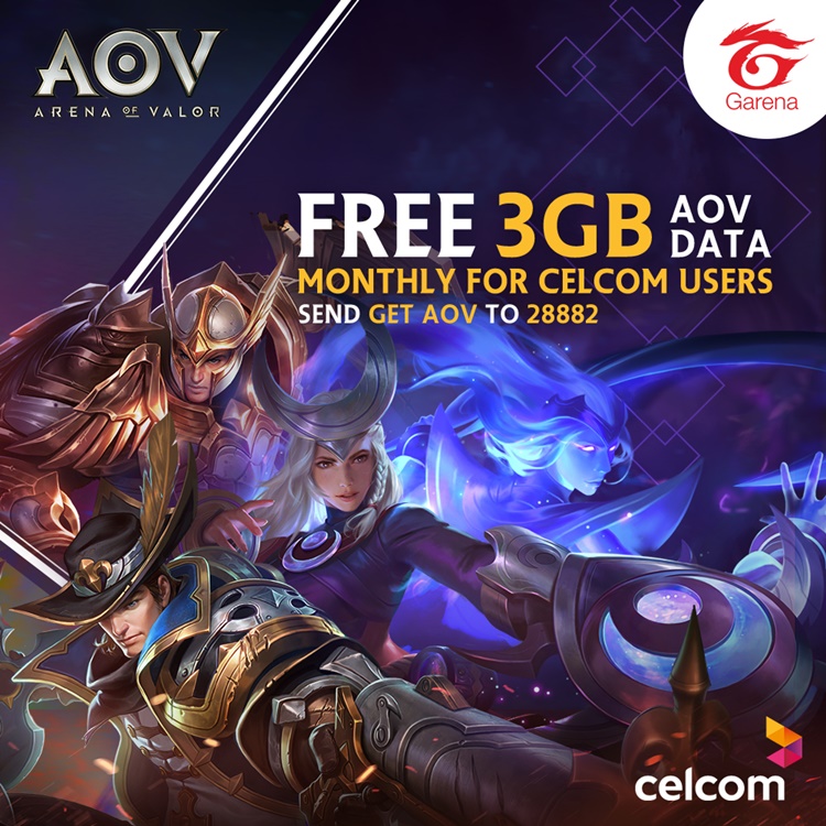 AoV Malaysian players can now get 3GB of Internet data for free from Celcom