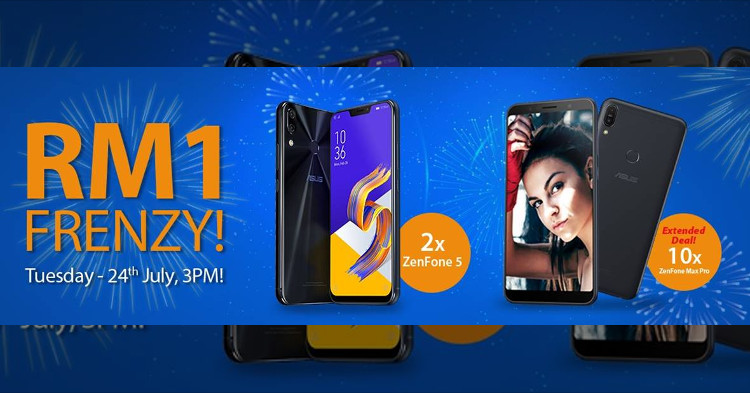 The ASUS Lazada RM1 Frenzy Deals is back on 24 July 2018