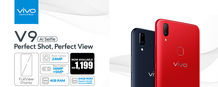 vivo V9 price slashed to RM1199 now in Malaysia