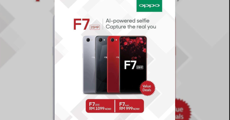 Price drop for the OPPO F7 and F7 Youth starting today