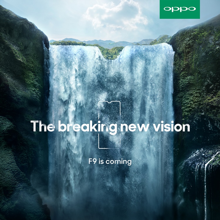 OPPO Malaysia teases a new F9 smartphone with a new Waterdrop display design