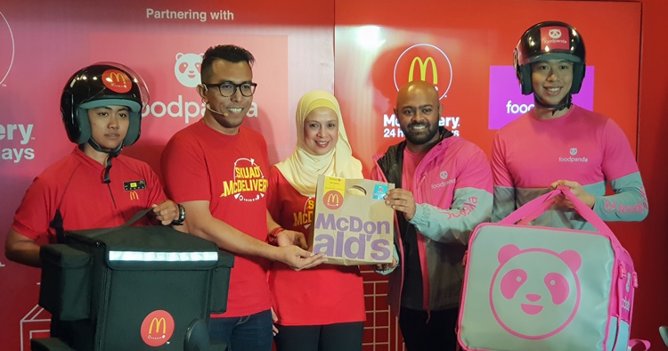 McDonald's Malaysia announced partnership with foodpanda + McDelivery now available for 24/7