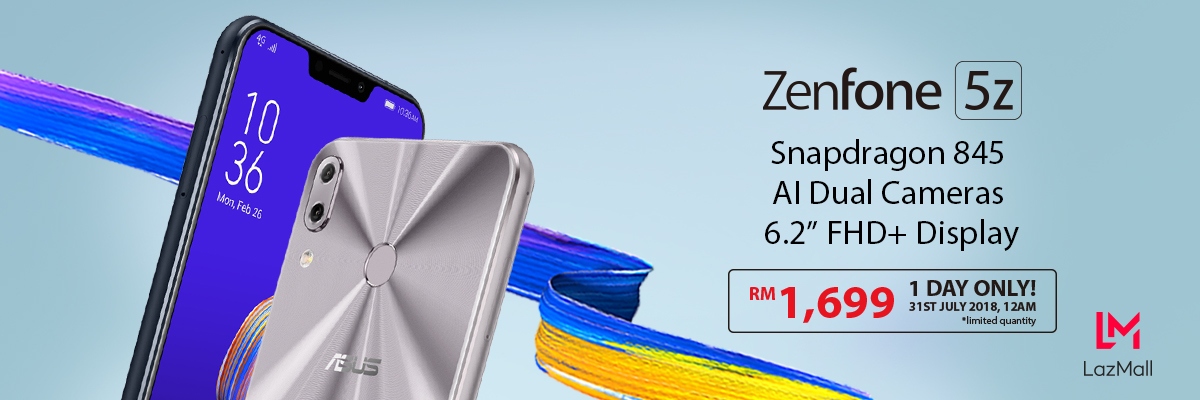Special ASUS ZenFone 5Z promo sale for RM1699 - one day only!
