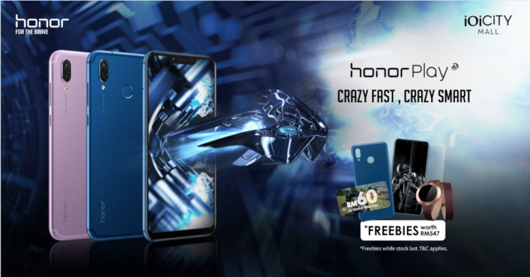 Catch the honor Play roadshow on 14 August 2018 at IOI City Mall and get freebies of up to RM547 in products