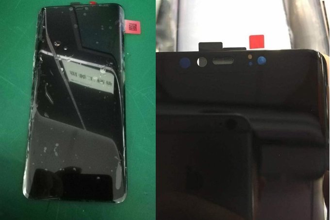 Front panel of the Huawei Mate 20 leaked indicates in-display fingerprint sensor and 3D facial recognition