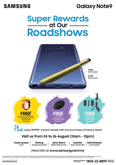 Samsung Galaxy Note 9 Roadshow Begins Offering Freebies Cash Rebates And Meet Greet With Local Celebrities Technave