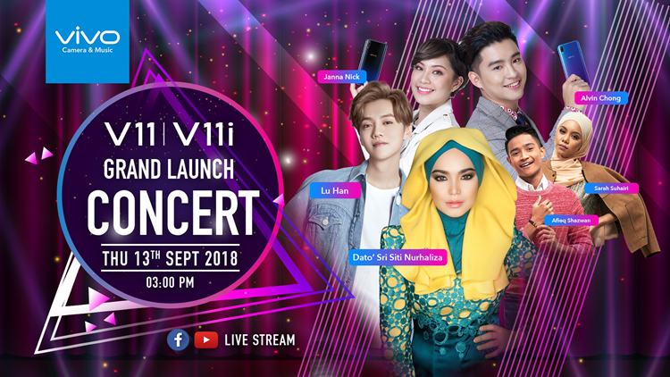 vivo Malaysia announces 13 September 2018 as the launching date for V11 & V11i