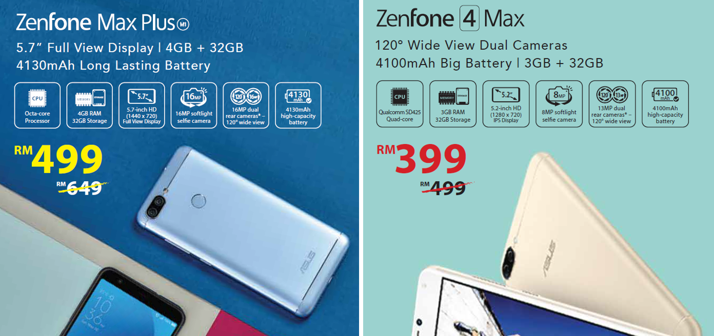 ASUS ZenFone Max Plus & ZenFone 4 Max price drop! Now starting from RM399