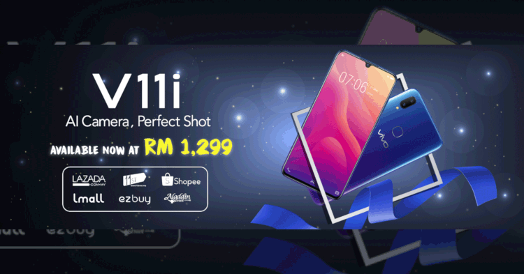 Vivo V11i officially goes on sale in Malaysia for the price of RM1299