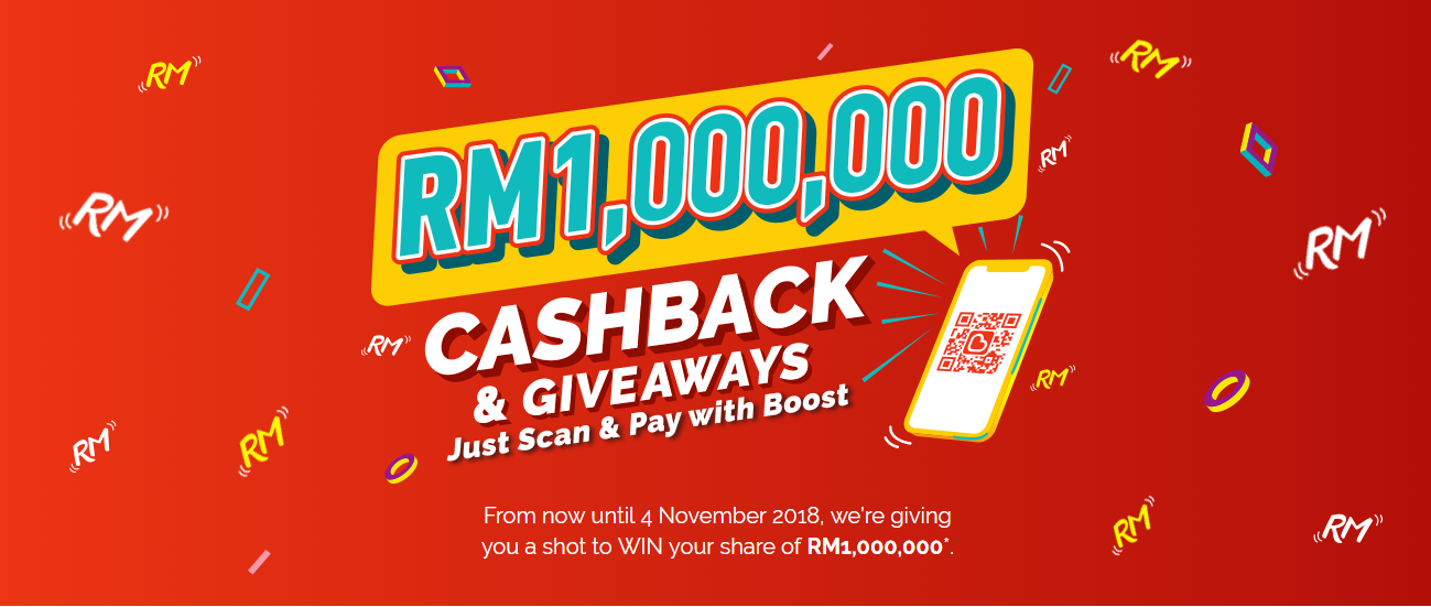 Boost and Yoodo is offering up to RM1 million in cashback until 4 November 2018