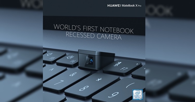 The Huawei MateBook X Pro has a pop-up camera on its keyboard to safeguard privacy