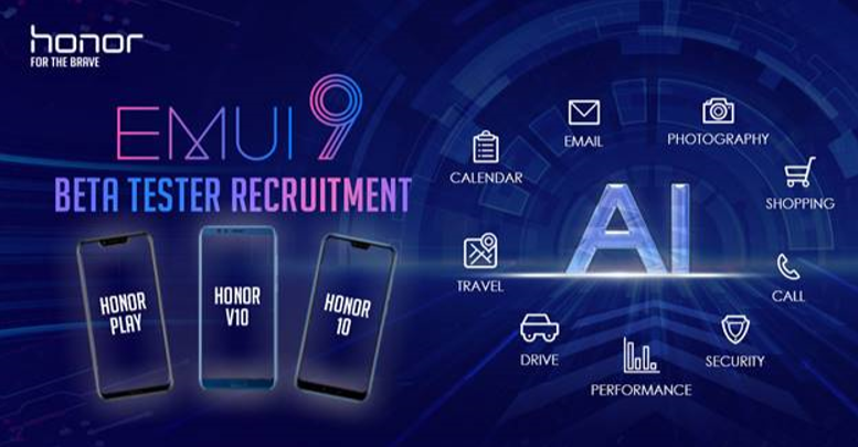 EMUI 9.0 beta test is now available for honor 10, honor View 10 and honor Play