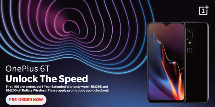OnePlus 6T pre-order now live from RM2588 with Screen Unlock, 3700mAh battery and more