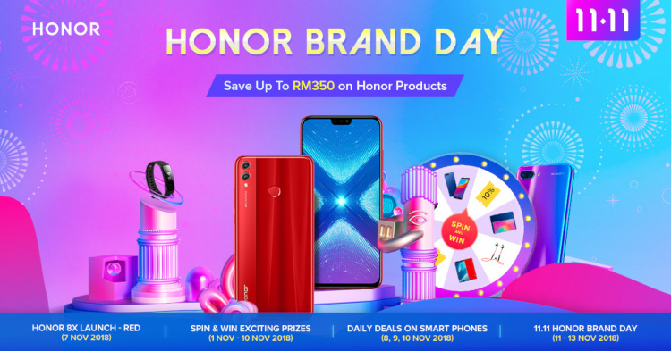 Honor is offering amazing deals and price reduction on 11.11 honor Brand day