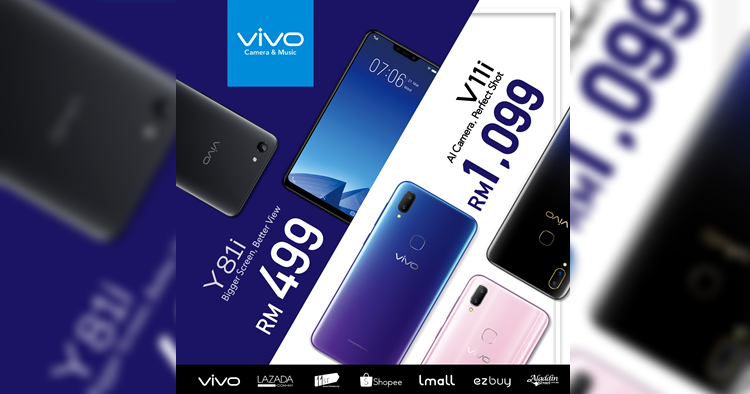 Vivo V11i and Y81i price dropped on Vivo Christmas Carnival Season starting from RM499